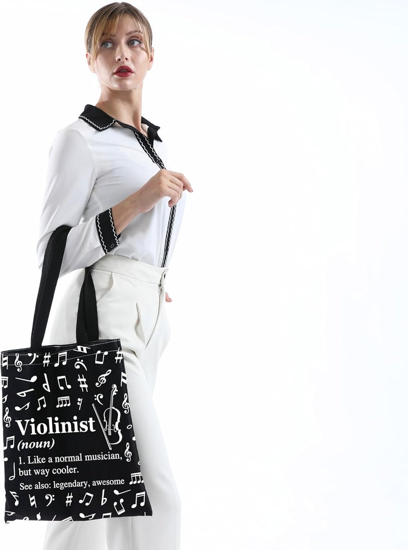 MNIGIU MINIGIU Violinist Gift Violinist Appreciation Gift Violin Lover Gift Violinist Tote Bag for Violin Player - Image 3